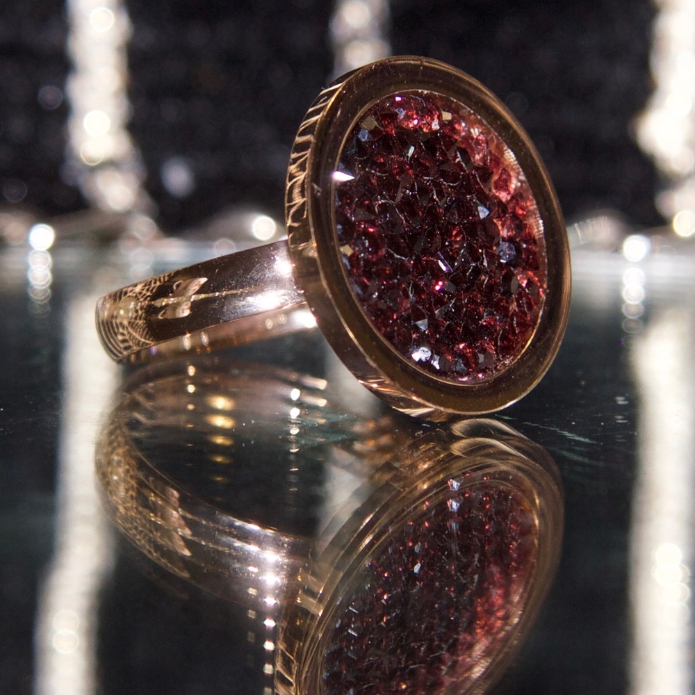 14kt Gold Dipped Swarovski crystal Ring